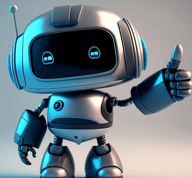 3D Robot with friendly face